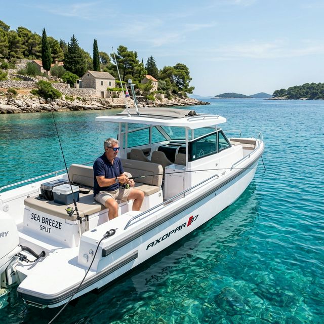 Fishing boat near Hvar coast